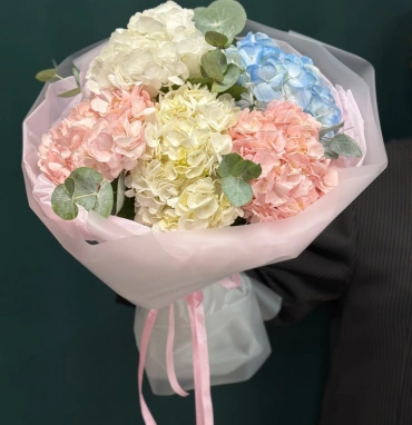 Букет  «Зефирные гортензии»