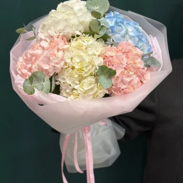 Букет  «Зефирные гортензии»