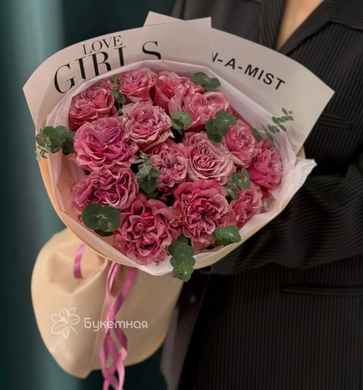 Букет &laquo;Кантри Блюз с эвкалиптом&raquo;