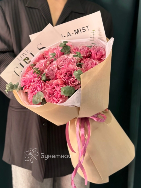 Букет &laquo;Кантри Блюз с эвкалиптом&raquo;