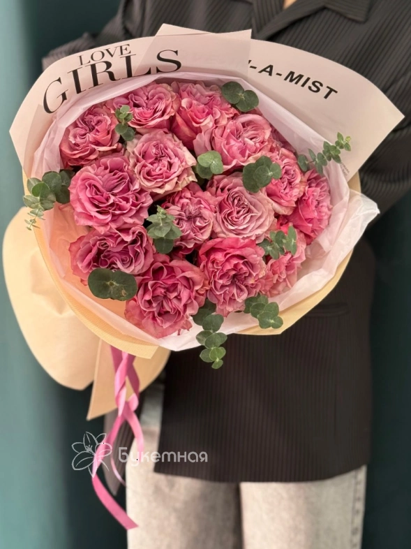 Букет &laquo;Кантри Блюз с эвкалиптом&raquo;