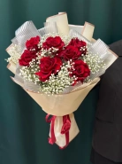Букет &laquo;7 роз Эксплоэр и гипсофила&raquo; 0