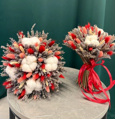 Дуэт из сухоцветов «Приятные моменты»