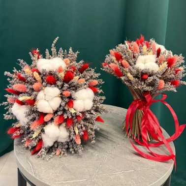 Дуэт из сухоцветов «Приятные моменты»