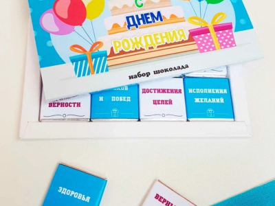 Фирменный шоколад « С ДНЕМ РОЖДЕНИЯ»