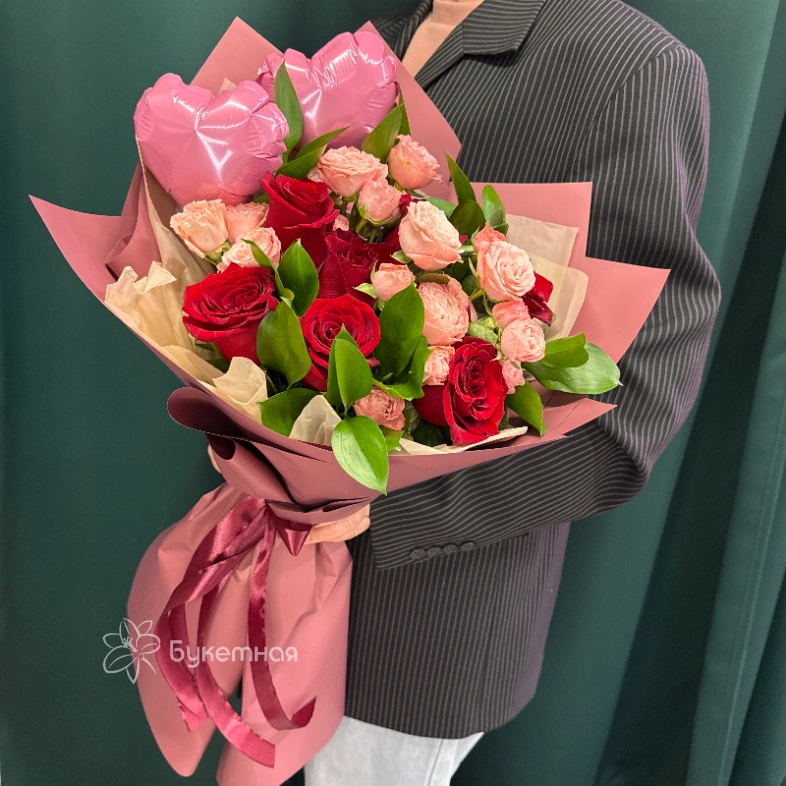 Букет &laquo;Розовое счастье&raquo;