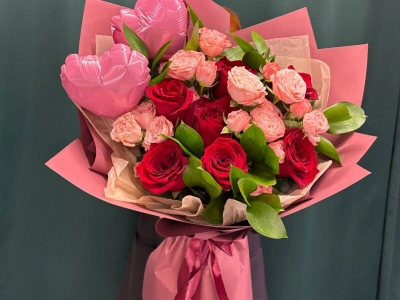Букет «Розовое счастье»
