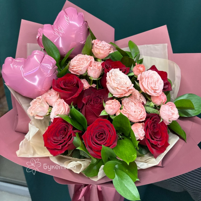 Букет &laquo;Розовое счастье&raquo;