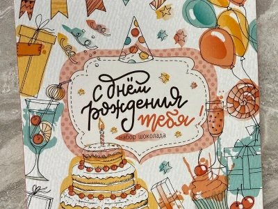 Шоколад с пожеланиями «С днем рождения🥳🥳»