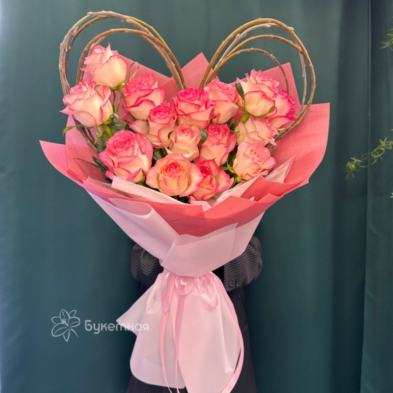 Букет &laquo; Розовое сердце&raquo;