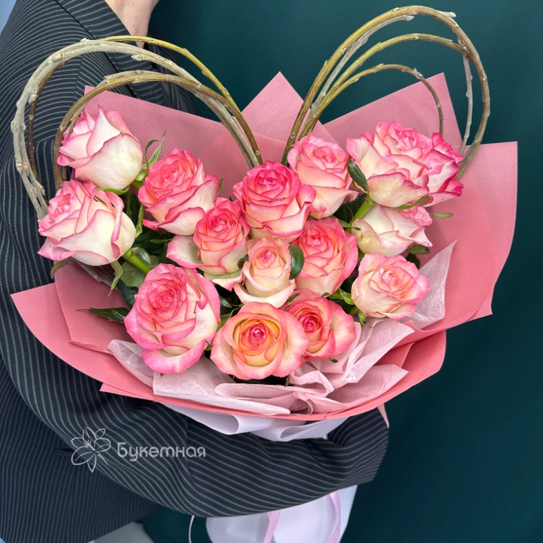 Букет &laquo; Розовое сердце&raquo;