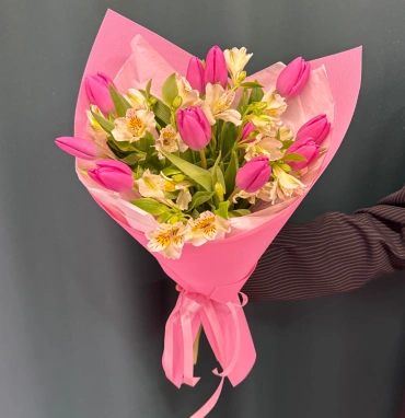 Букет «Розовый фламинго»