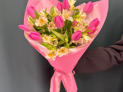 Букет «Розовый фламинго»