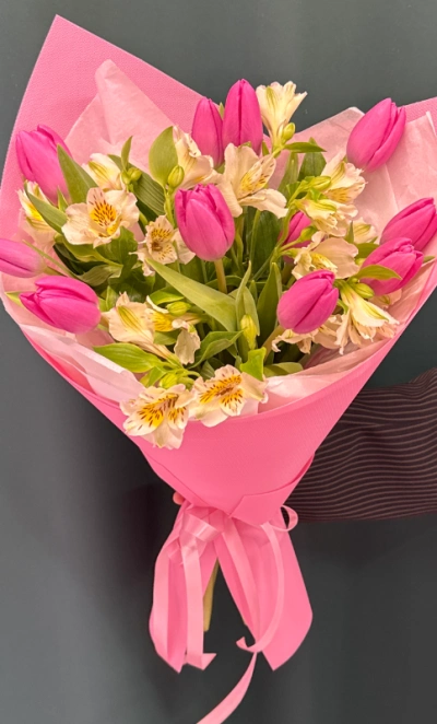 Букет «Розовый фламинго»